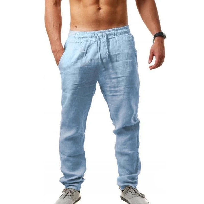 Pantalón deportivo de algodón y lino para hombre Vanthea