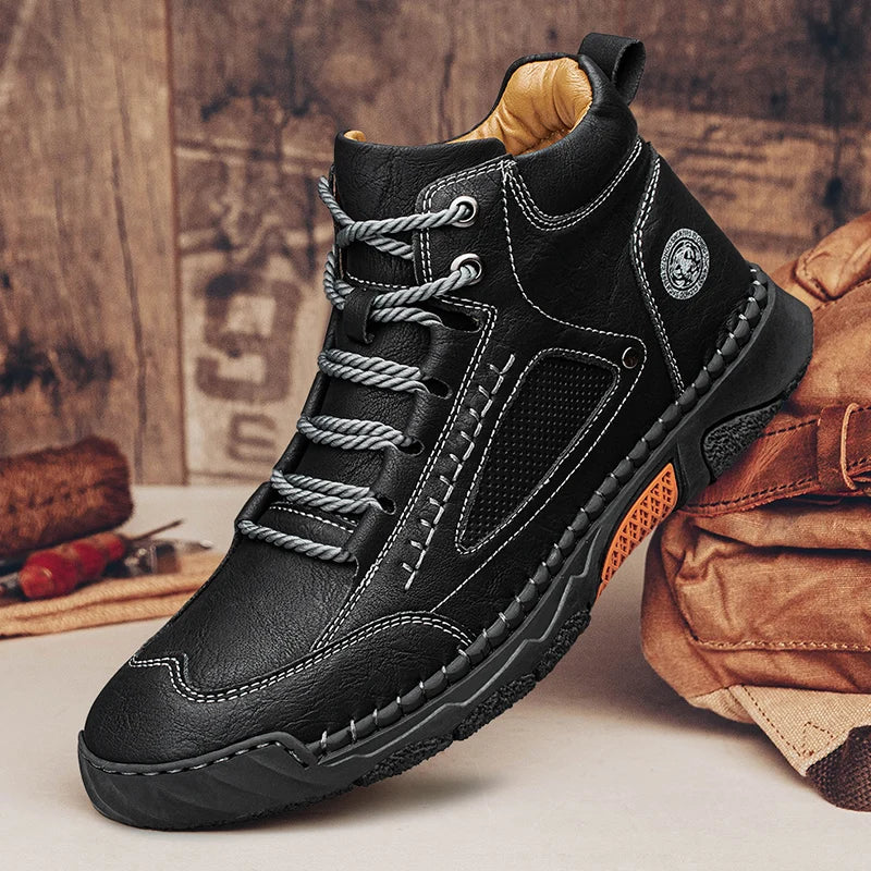 Botas Masculinas De Cuero Hechas A Mano Vanthea