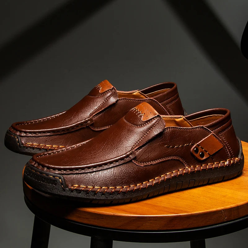 Zapatos Masculinos De Cuero Cómodos Mocasines Vanthea